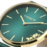 Buy Shop Coach Perry Green Dial Green Leather Strap Watch for Women - 14503383-C USA Online