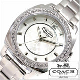 Buy Shop Coach Mini Boyfriend Diamonds Silver Dial Silver Steel Strap Watch for Women - 14501699 USA Online