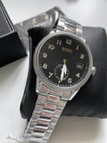 Buy Shop Hugo Boss Legacy Black Dial Silver Steel Strap Watch for Men - 1513671 USA Online