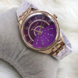 Buy Shop Michael Kors Lauryn Pink Dial Rose Gold Steel Strap Watch for Women - MK3722 USA Online