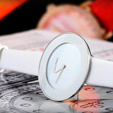 Calvin Klein Chic White Dial White Leather Strap Watch for Women - K7N23TK2