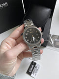 Buy Shop Hugo Boss Legacy Black Dial Silver Steel Strap Watch for Men - 1513671 USA Online