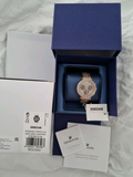 Swarovski Passage Chrono Grey Dial Grey Leather Strap Watch for Women - 5580348