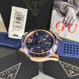 Buy Shop Guess Fleet Blue Dial Blue Rubber Strap Watch for Men - W0971G3 USA Online