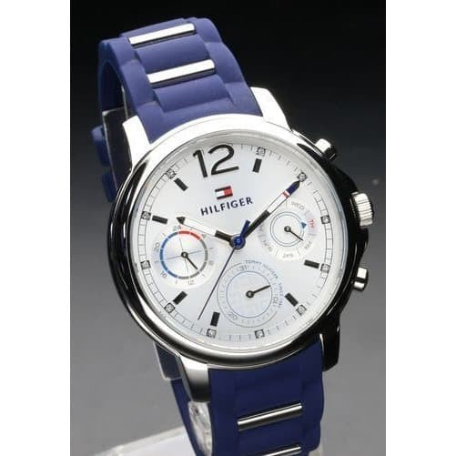 Buy Shop Tommy Hilfiger Claudia White Dial Blue Steel Strap Watch for Women - 1781746 USA Online