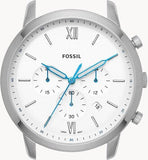 Buy Shop Fossil Neutra Chronograph White Dial Silver Steel Strap Watch for Men - FS5433 USA Online