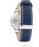 Citizen Eco Drive Calendrier White Dial Blue Leather Strap Watch For Men - BU2020-11A