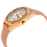 Buy Shop Guess Wonderlust Beige Dial Pink Leather Strap Watch for Women - W1065L1 USA Online