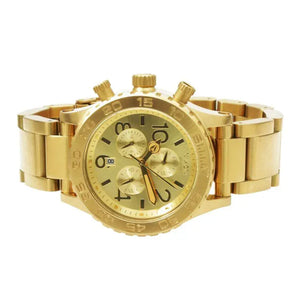 Buy Shop Nixon 42-20 Chrono Gold Dial Gold Steel Strap Watch for Men - A037-502 USA Online
