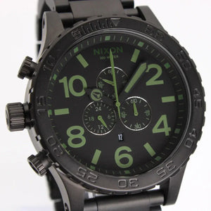 Buy Shop Nixon 51-30 Chrono Black Dial Black Steel Strap Watch for Men - A083-1042 USA Online
