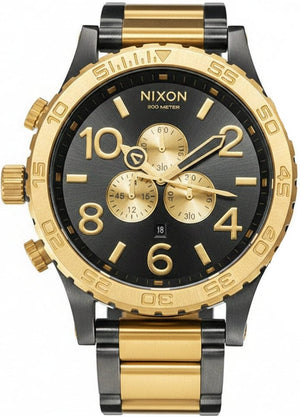 Buy Shop Nixon 51-30 Chrono Black Dial Two Tone Steel Strap Watch for Men - A083-595 USA Online