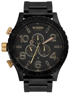 Buy Shop Nixon 51-30 Chronograph Black Dial Black Steel Strap Watch for Men - A083-1041 USA Online