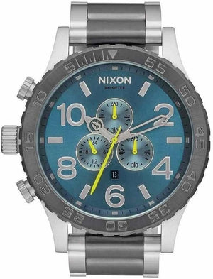 Buy Shop Nixon 51-30 Chronograph Blue Dial Two Tone Steel Strap Watch for Men - A083-2304 USA Online