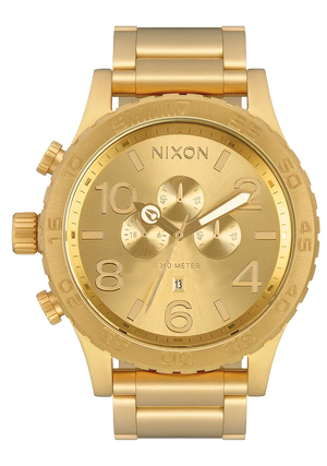 Buy Shop Nixon 51-30 Chronograph Gold Dial Gold Steel Strap Watch for Men - A083-502 USA Online