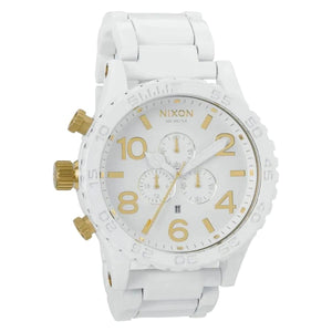 Buy Shop Nixon 51-30 Chronograph White Dial White Steel Strap Watch for Men - A083-1035 USA Online