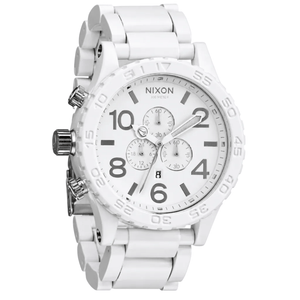 Buy Shop Nixon 51-30 Chronograph White Dial White Steel Strap Watch for Men - A083-1255 USA Online