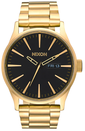 Buy Shop Nixon Sentry Black Dial Gold Steel Strap Watch for Men - A356-510 USA Online