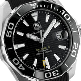 Buy Shop Tag Heuer Aquaracer Calibre 5 Automatic Black Dial Black Rubber Strap Watch for Men - WAY211A.FT6151 USA Online