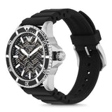 Buy Shop Emporio Armani Meccanico Automatic Black Dial Black Silicone Strap Watch For Men - AR60062 USA Online