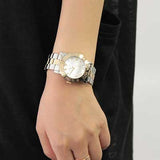 Buy Shop Marc Jacobs Amy Silver Dial Two Tone Steel Strap Watch for Women - MBM3139 USA Online