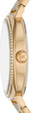 Buy Shop Michael Kors Nia Quartz Gold Dial Gold Steel Strap Watch For Women - MK3989 USA Online