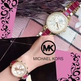 Buy Shop Michael Kors Ritz Chronograph Gold Dial Two Tone Steel Strap Watch For Women - MK6517 USA Online