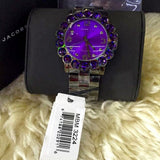 Buy Shop Marc Jacobs Amy Purple Dial Black Steel Strap Watch for Women - MBM3224 USA Online