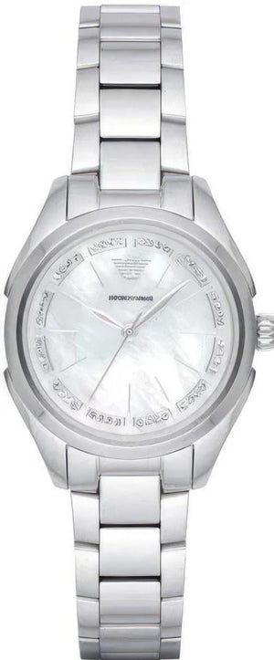 Buy Shop Emporio Armani Valeria Quartz Mother of Pearl Dial Silver Steel Strap Watch For Women - AR11030 USA Online