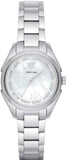 Buy Shop Emporio Armani Valeria Quartz Mother of Pearl Dial Silver Steel Strap Watch For Women - AR11030 USA Online