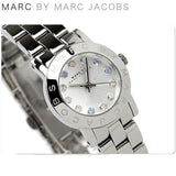Buy Shop Marc Jacobs Amy White Dial Silver Steel Strap Watch for Women - MBM3217 USA Online
