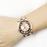 Buy Shop Marc Jacobs Henry Skeleton Rose Gold Dial Rose Gold Steel Strap Watch for Women - MBM3264 USA Online