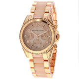 Buy Shop Michael Kors Blair Chronograph Rose Gold Dial Two Tone Steel Strap Watch for Women - MK5943 USA Online
