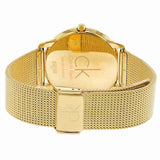 Buy Shop Calvin Klein Minimal White Dial Gold Mesh Bracelet Watch for Men - K3M21526 USA Online