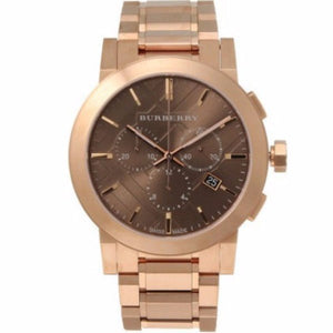Buy Shop Burberry The City Grey Dial Rose Gold Steel Strap Watch for Men - BU9353 USA Online