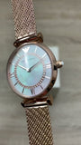Buy Shop Emporio Armani Gianni T Bar Mother of Pearl Dial Rose Gold Mesh Bracelet Watch For Women - AR11320 USA Online