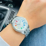 Buy Shop Michael Kors Pilot Quartz Silver Dial Silver Steel Strap Watch For Women - MK7368 USA Online