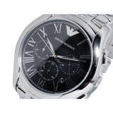 Buy Shop Emporio Armani Classic Chronograph Black Dial Silver Steel Strap Watch For Men - AR1786 USA Online