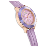 Buy Shop Swarovski Octea Lux Chrono Purple Dial Purple Leather Strap Watch for Women - 5632263 USA Online