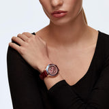 Buy Shop Swarovski Octea Lux Chrono Red Dial Red Leather Strap Watch for Women - 5547642 USA Online