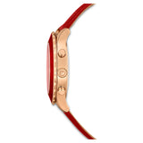Buy Shop Swarovski Octea Lux Chrono Red Dial Red Leather Strap Watch for Men - 5646975 USA Online
