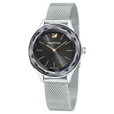 Buy Shop Swarovski Octea Nova Black Dial Silver Mesh Bracelet Watch for Women - 5430420 USA Online