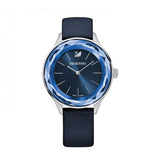 Swarovski Octea Nova Blue Dial Blue Leather Strap Watch for Women - 5295349