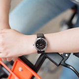 Buy Shop Calvin Klein Steady Black Dial Black Leather Strap Watch for Women - K7Q211C1 USA Online