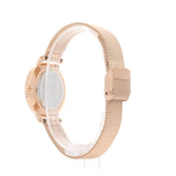 Buy Shop Daniel Wellington Classic Melrose Black Dial Rose Gold Mesh Bracelet Watch For Women - DW00100161 USA Online
