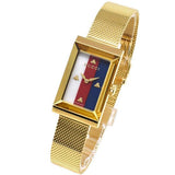 Buy Shop Gucci G-Frame Mother of Pearl Dial Yellow Gold Mesh Bracelet Watch For Women - YA147410 USA Online