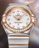 Buy Shop Omega Constellation Diamonds Mother of Pearl Dial Two Tone Steel Strap Watch for Women - 123.25.27.60.55.006 USA Online