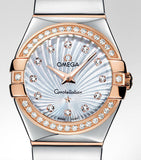Buy Shop Omega Constellation Diamonds Mother of Pearl Dial Two Tone Steel Strap Watch for Women - 123.25.27.60.55.006 USA Online