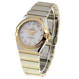 Buy Shop Omega Constellation Diamonds Mother of Pearl Dial Two Tone Steel Strap Watch for Women - 123.25.27.60.55.006 USA Online