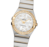 Buy Shop Omega Constellation Diamonds Mother of Pearl Dial Two Tone Steel Strap Watch for Women - 123.25.27.60.55.006 USA Online