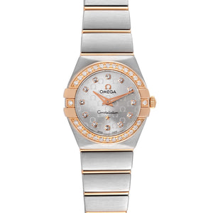 Buy Shop Omega Constellation Diamonds Mother of Pearl Dial Two Tone Steel Strap Watch for Women - 123.25.27.60.55.006 USA Online